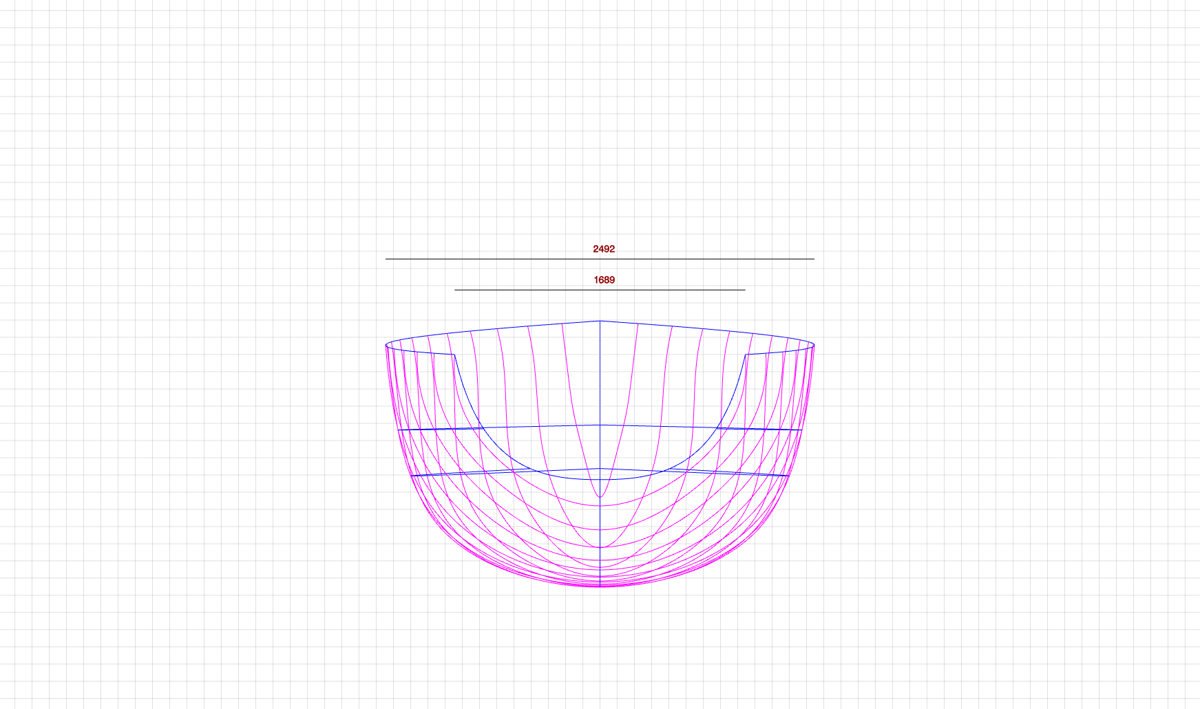 Keel for motor boat, place for the propeller