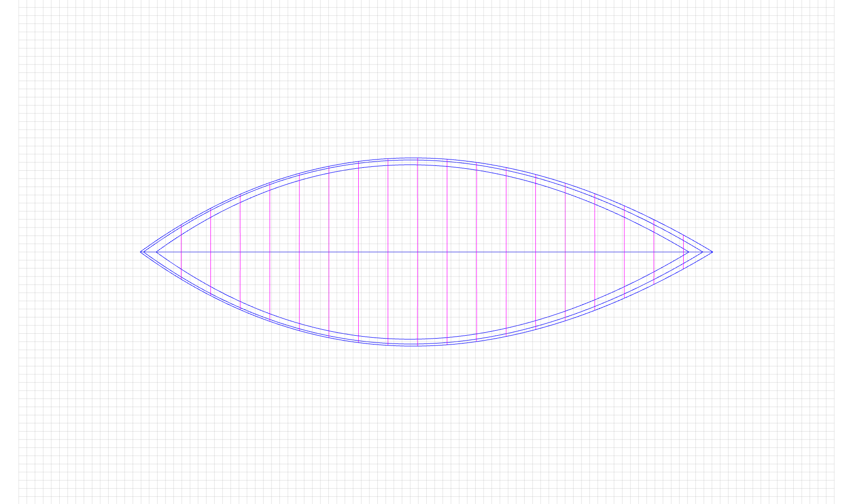 Keel with 6 control points