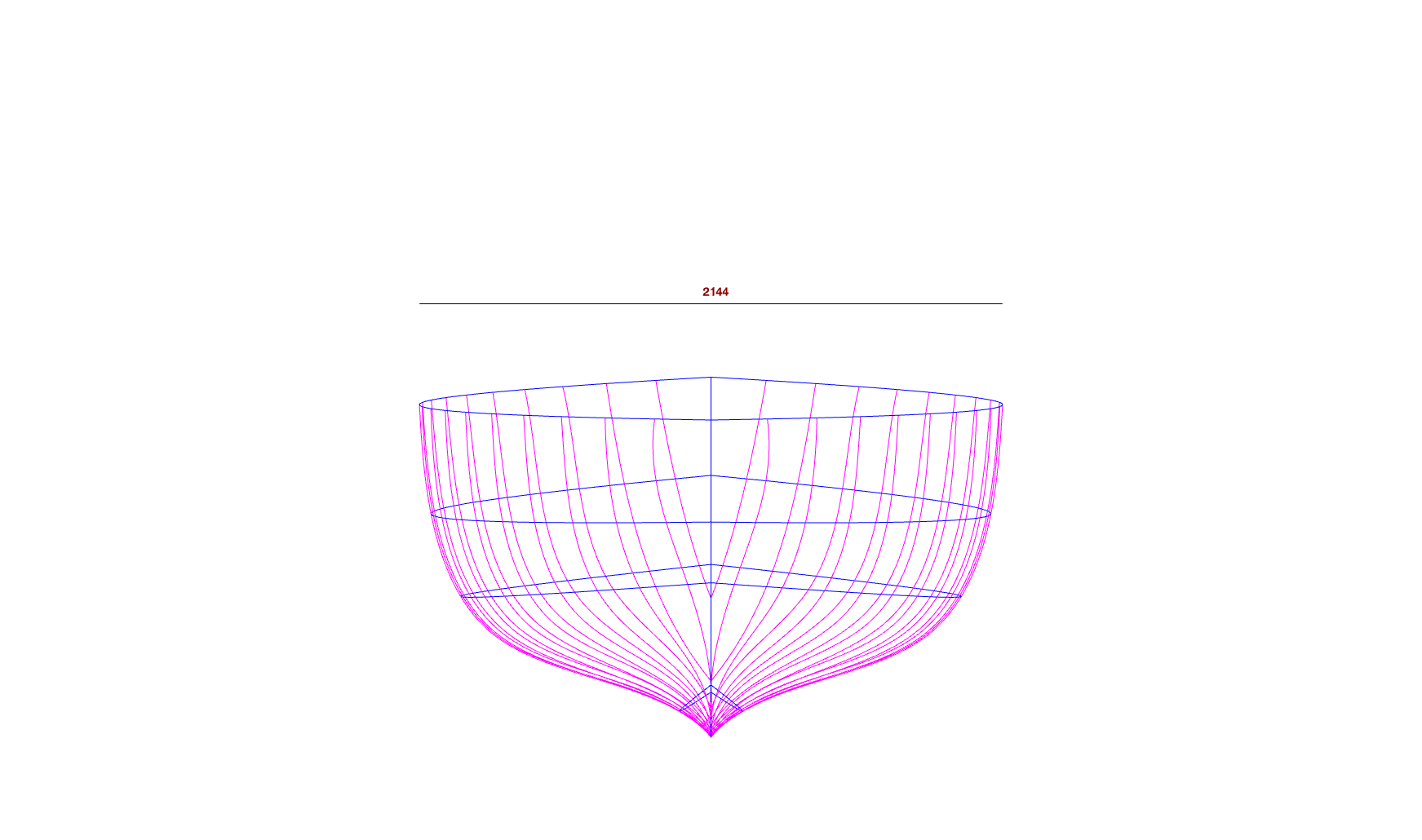 Keel for motor boat, place for the propeller