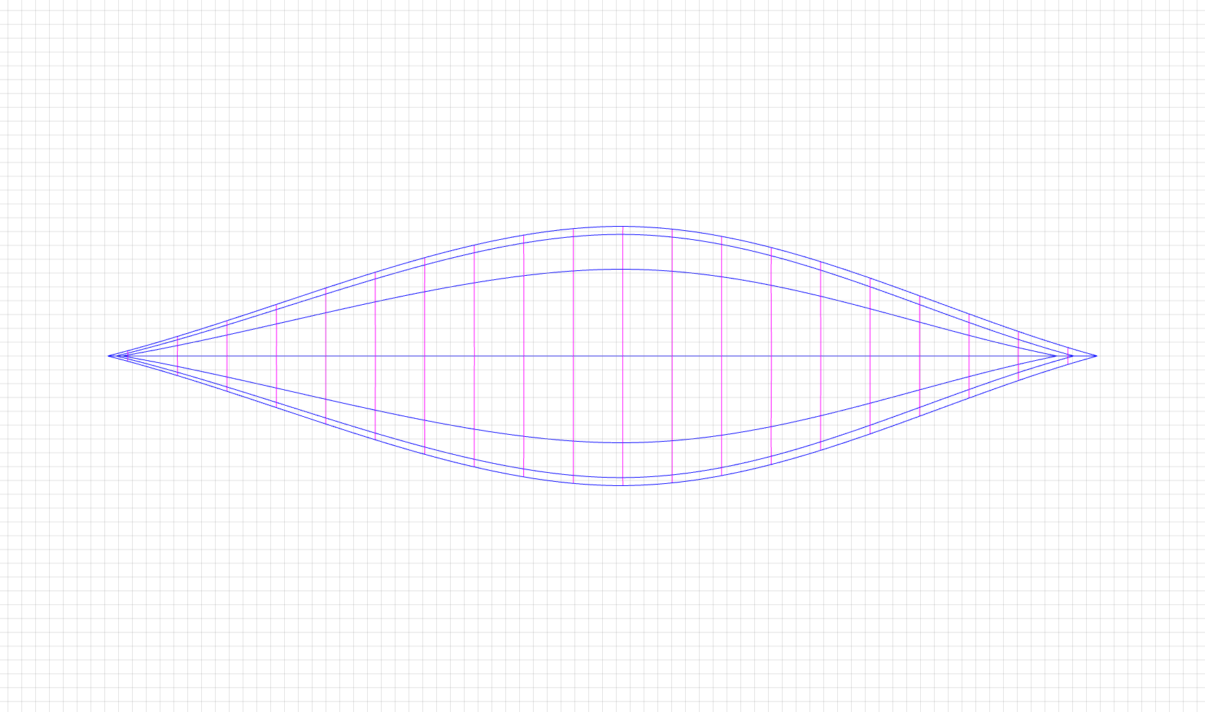 Boat blueprint Up view