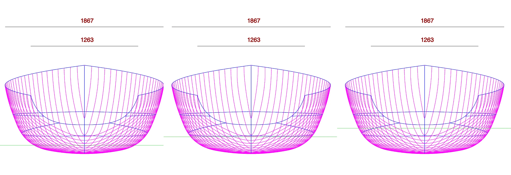 Boat with good initial stability